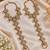 champion stone & agate stone haath phool (hath panja), antique gold plated