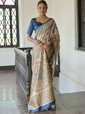 Green maroon floral woven design zari pure cotton saree 2