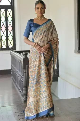 Green maroon floral woven design zari pure cotton saree