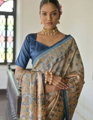Green maroon floral woven design zari pure cotton saree 3