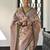 Purple pink pink & magenta floral embroidered silk blend saree