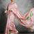 Cream black floral pure chiffon designer saree
