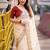 Lavender multicolor floral sequinned poly chiffon designer saree