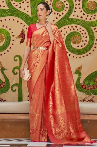 Blue teal floral embroidered saree