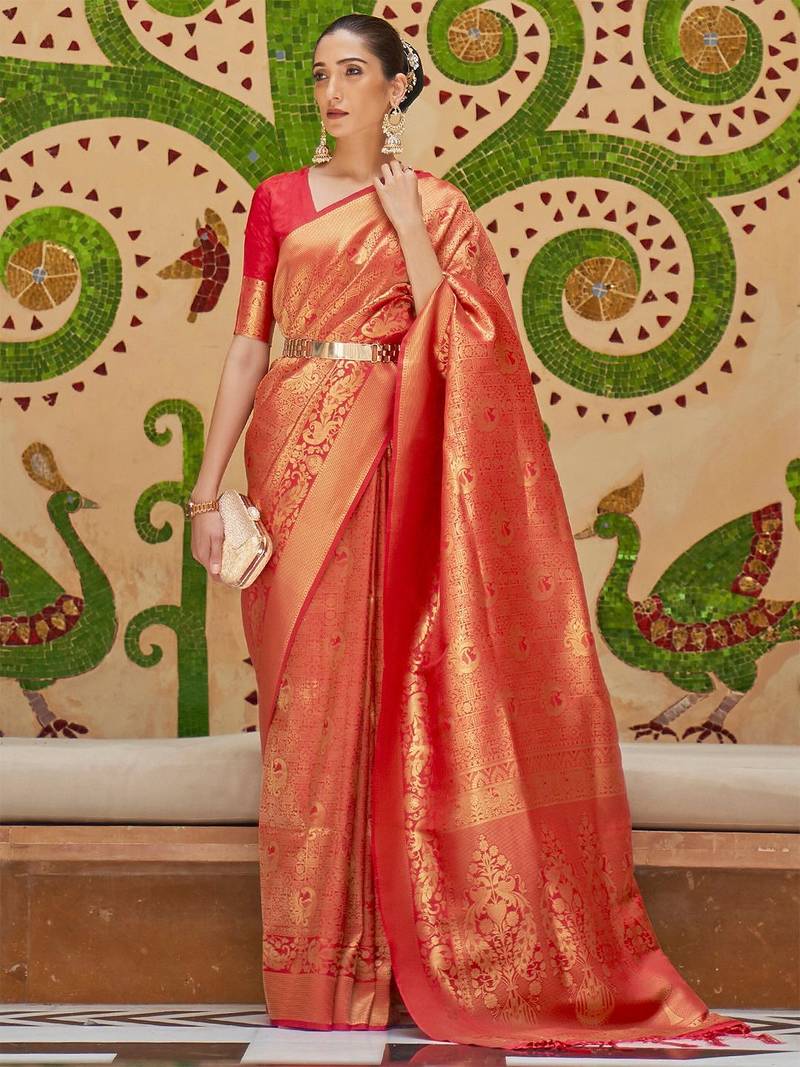 Blue teal floral embroidered saree