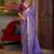lavender striped woven design banarasi saree