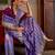 lavender striped woven design banarasi saree