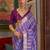 lavender striped woven design banarasi saree