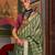green striped zari banarasi saree