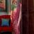 Pink green floral embroidered silk blend saree