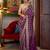 purple striped woven design banarasi saree