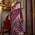 purple striped woven design banarasi saree