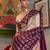 purple striped woven design banarasi saree