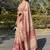 cream ethnic motifs printed pure cotton saree
