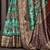 Lavender sea green sea green floral woven designed zari saree