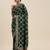 green green embroidered silk blend saree