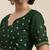 green green embroidered silk blend saree