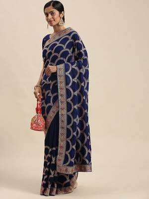 navy_blue navy blue vichitra embroidered silk blend saree 1