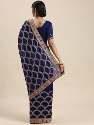 navy_blue navy blue vichitra embroidered silk blend saree 2