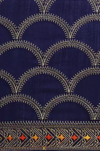 navy_blue navy blue vichitra embroidered silk blend saree