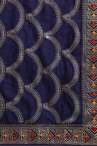 navy_blue navy blue vichitra embroidered silk blend saree