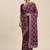 purple purple embroidered silk blend saree