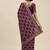 purple purple embroidered silk blend saree