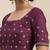purple purple embroidered silk blend saree