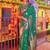 Red white floral zari silk blend paithani saree