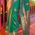 Red white floral zari silk blend paithani saree