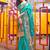 Blue brown floral zari pure chiffon designer muga saree