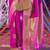 Grey brown floral zari pure chiffon muga saree with blouse piece