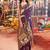 purple woven design zari banarasi saree