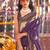 purple woven design zari banarasi saree