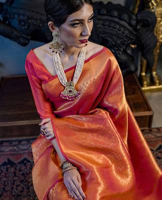 Blue off white ready to wear floral satin block print saree 3