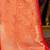 Blue off white ready to wear floral satin block print saree