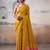 Teal grey floral pure cotton saree