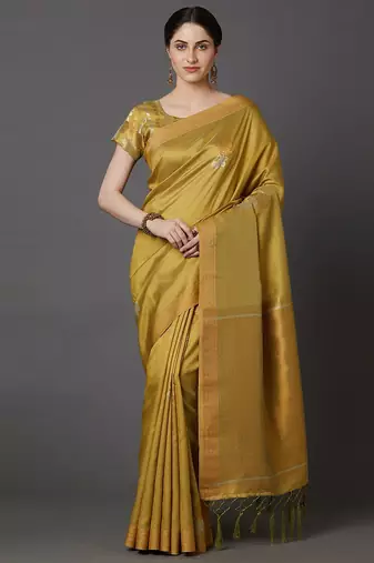 Pink blue floral sequinned net saree