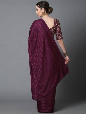 burgundy burgundy striped chettinad saree 3