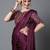 burgundy burgundy striped chettinad saree