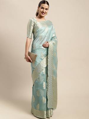 Beige purple purple & pink floral embroidered saree 2