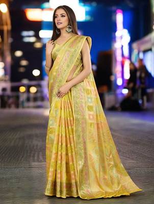 Off white teal floral embroidered pure chiffon tussar saree 1