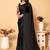 black black embellished beads and stones satin saree