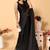 black black embellished beads and stones satin saree