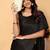 black black embellished beads and stones satin saree