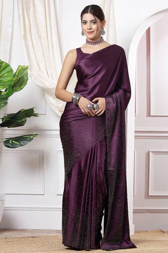 Off white beige floral embroidered pure chiffon tussar saree