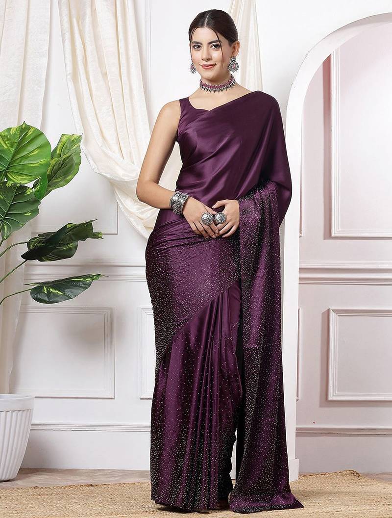 Off white beige floral embroidered pure chiffon tussar saree