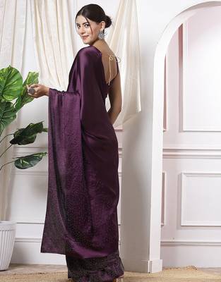 Off white beige floral embroidered pure chiffon tussar saree 3