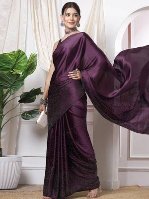 Off white beige floral embroidered pure chiffon tussar saree 4