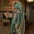 teal teal & gold-toned ethnic motifs zari bagru saree